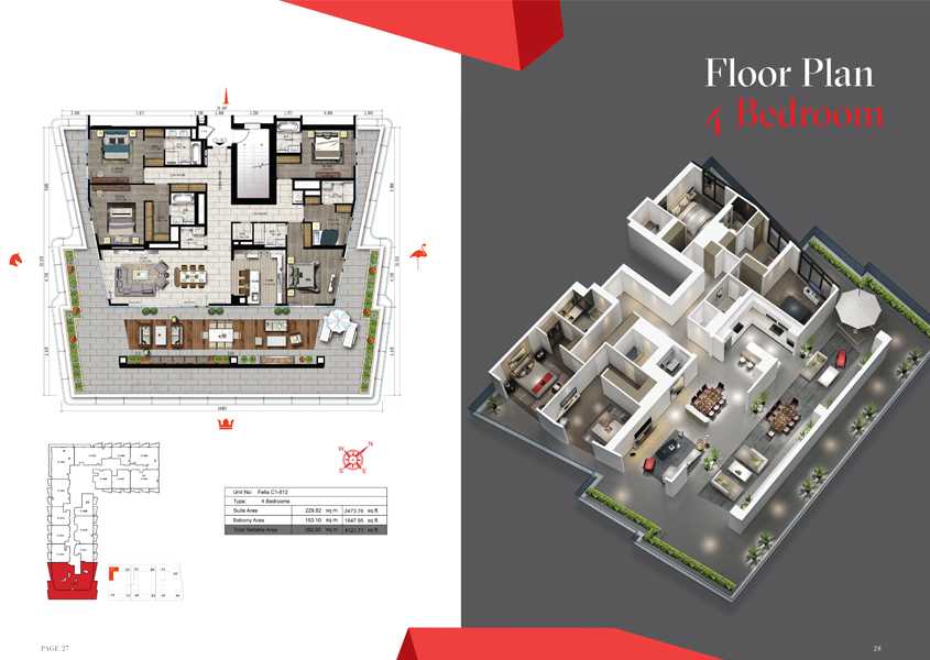 4 Bedroom, Size 4121 Sq Ft